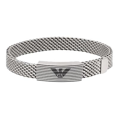 阿玛尼钢质潮酷编织手链