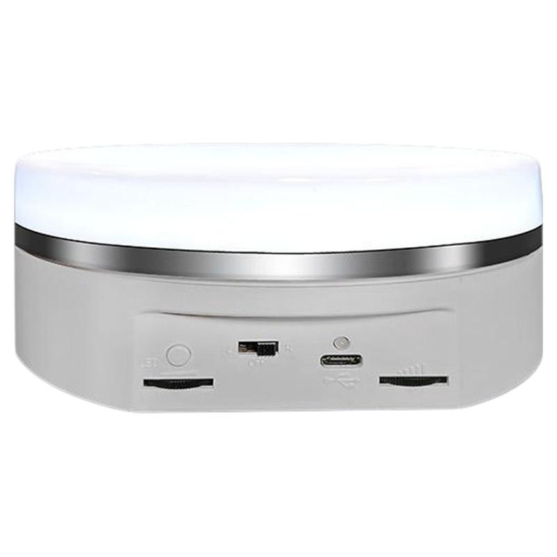 LED灯光旋转展示台16cm转盘化妆品直播拍摄珠宝模型手办发光展台