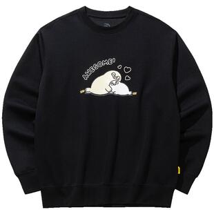 安踏×海豹看看联名丨休闲风套头卫衣男女宽松长袖上衣172548707