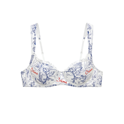 Creme新中式刺绣内衣软钢圈文胸