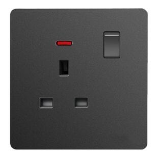 香港国际英制方孔13A英式开关插座英标孖苏电源灰色面板USBType-c