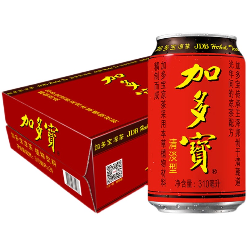 加多宝凉茶310ml*24罐夏季解暑降温植物饮料整箱装怕上火喝加多宝