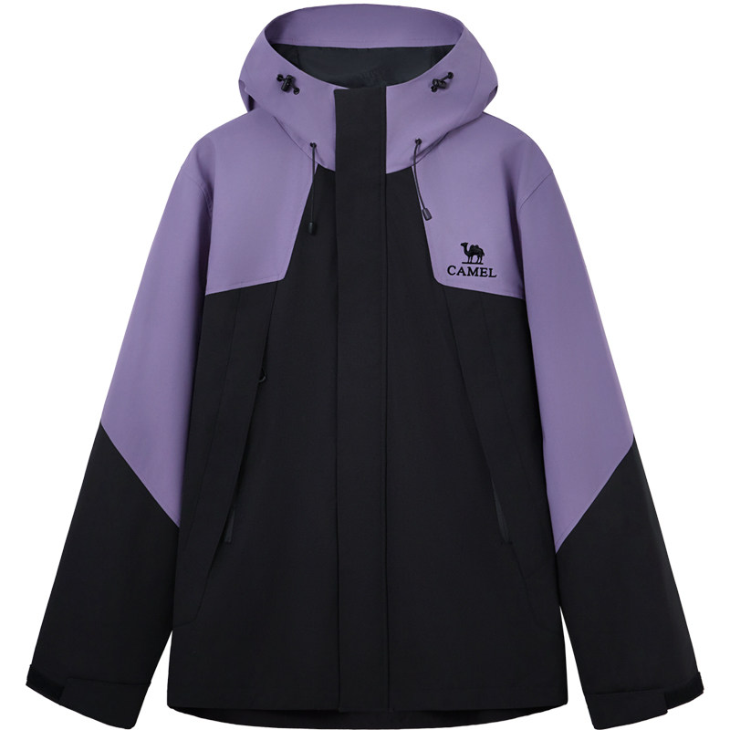 骆驼山海3.0茄克春秋新款户外防风拒水宽松休闲连帽夹克外套男女