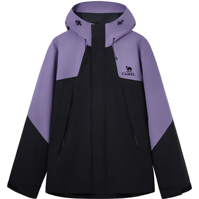 骆驼山海3.0茄克春秋新款户外防风拒水宽松休闲连帽夹克外套男女