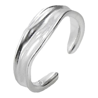 通体S925纯银肌理感纹理戒指