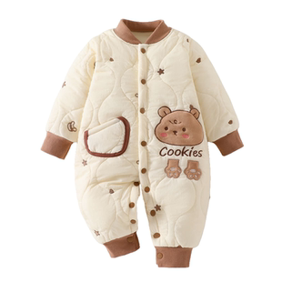 【2折专区】折扣店撤柜  新款婴儿连体衣夹棉加厚棉衣冬装连体衣