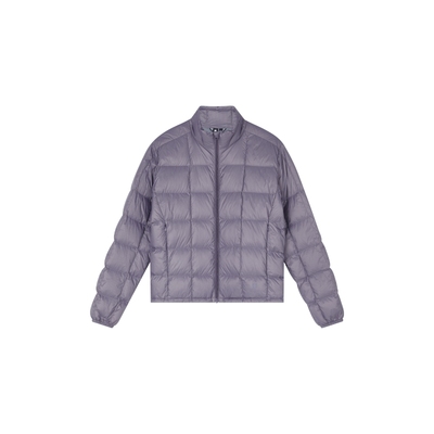 Oneup立领格纹轻薄羽绒服