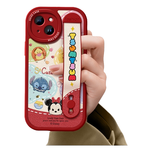 迪士尼适用苹果15promax手机壳腕带iphone14卡通13男女12情侣11可爱xs软外壳7硅胶6s维尼熊8plus新款xr保护套