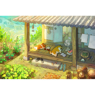 木制拼图1000片可爱狗狗卡通风景清新潮玩成人版解压治愈玩具礼物