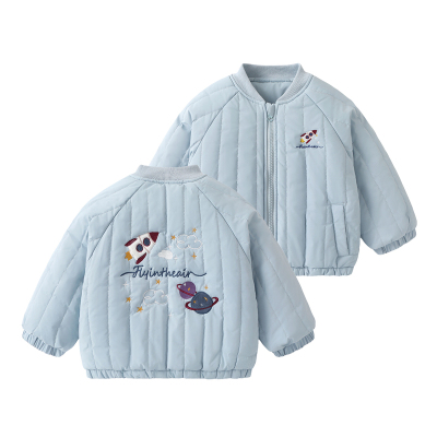 咔咔熊猫宝宝加绒外套秋冬儿童加厚棉服冬装男童女童夹棉保暖棉袄