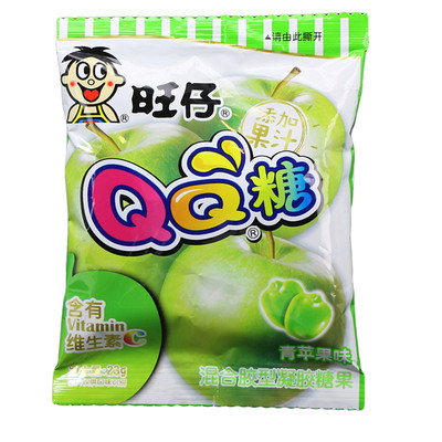 旺仔QQ糖果汁软糖8090怀旧零食
