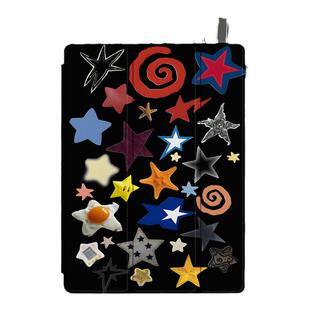 Y2K辣妹艺术潮流多巴胺拼接暗黑五角星适用于苹果2022款iPadPro12.9/11三折保护壳air5/mini6/5防摔ipad9/10
