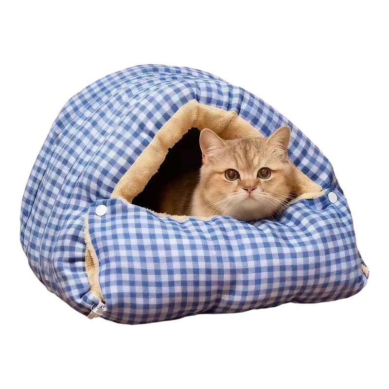 猫窝冬季保暖封闭窝猫咪躲猫猫窝可机洗狗窝泰迪比熊加厚保暖棉窝