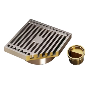 全铜加厚卫生间地漏防臭通用淋浴下水道防溢隐形阳台洗衣机两用