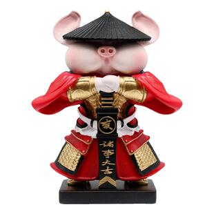 羽林 十二生肖摆件马虎猪车载吉祥物招财男士本命年礼物高档属龙