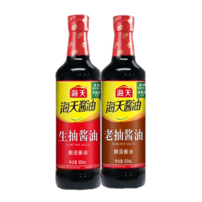 海天味生抽酱油5000ml酿造厨房炒菜提鲜调味老抽黄豆瓶装料酒大桶