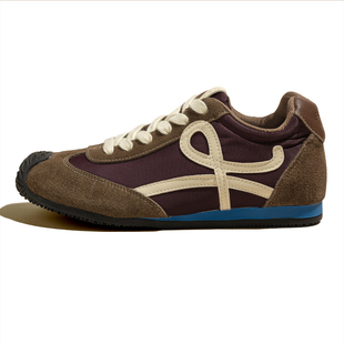 复古咖芭蕾增高德训鞋2025秋冬加绒厚底女鞋透气板鞋休闲运动鞋子