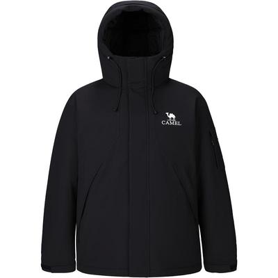 骆驼男装派克羽绒服男冬季新款户外防水短款工装羽绒衣加厚棉袄