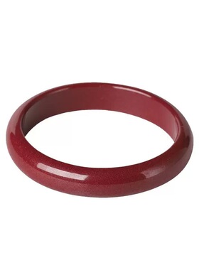 高含量原矿朱砂手镯正品宽面光面切面刻面宽版紫金砂平安镯子