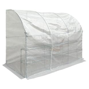 走入式半边花棚暖房保暖防雨植物大棚花卉置物架杂物摆放多肉架子