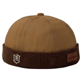 阿萝璃帽子老人瓜皮帽男款高端复古地主帽秋冬休闲雅痞圆顶无檐帽