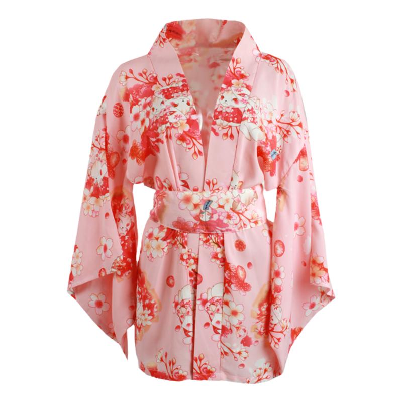 奥兰王妃：日式花妓~樱花和服cos浴袍女性感纯欲睡袍家居服可外穿