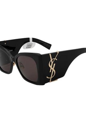 YSL圣罗兰黑色大框猫眼太阳镜女