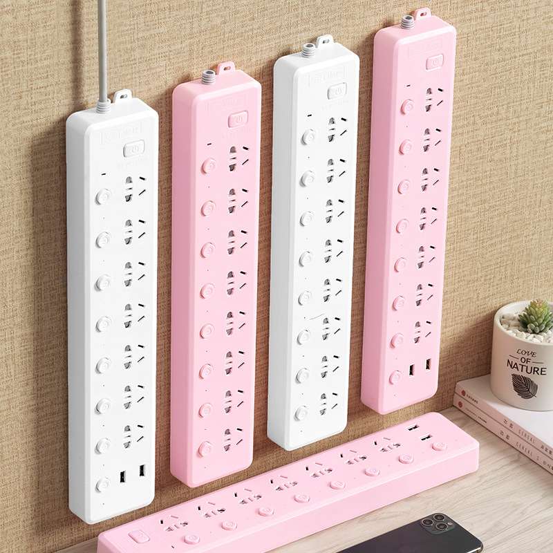 多功能家用面板多孔usb带线插插座电插转换器插板接线板排拖线板