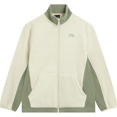 李宁童男女同款开衫摇粒绒外套