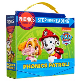 Phonics Patrol PAW 12 Step into Reading Books 汪汪队自然拼读小套装 12册 英文原版进口图书幼儿早教图画书【中商原版】