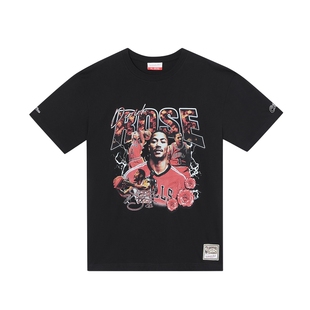 【新款】MITCHELL & NESSx DROSE芝加哥公牛罗斯联名潮流短袖T