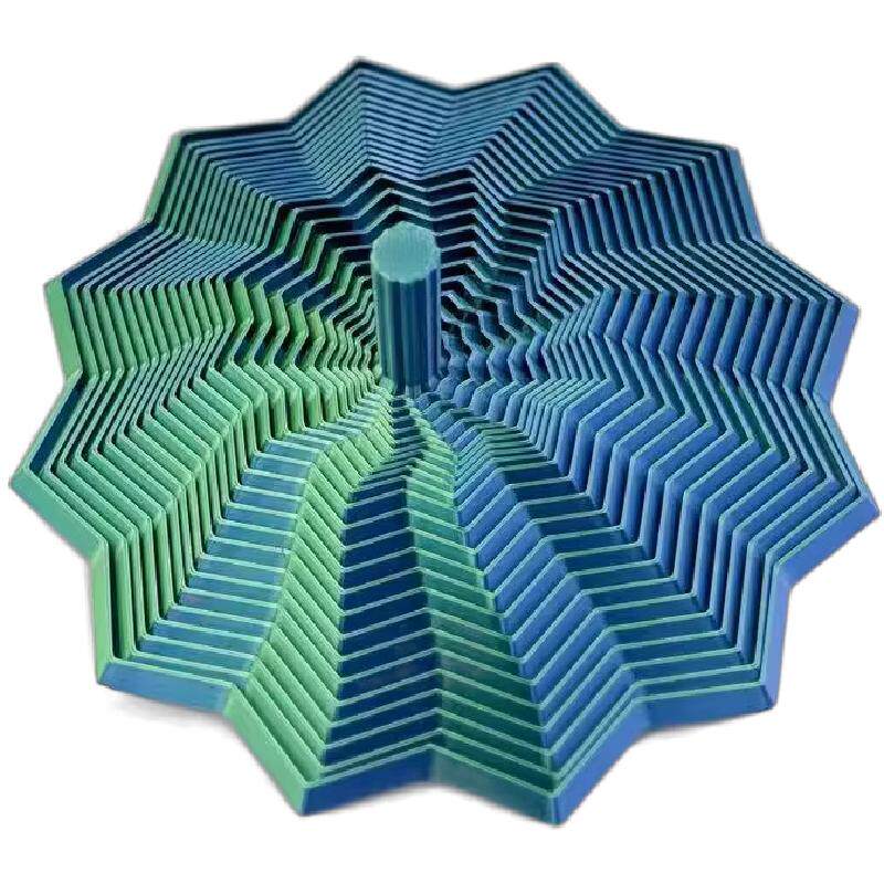 3D打印视儿童趣味玩具错觉折叠多边形萝卜塔解压螺旋立体桌面摆件