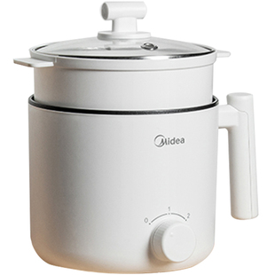 美的电煮锅小型多功能学生宿舍小锅泡面不粘锅电热锅小电锅烹饪机