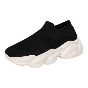 Tt&Mm/汤姆斯女鞋一脚蹬潮网鞋飞织袜子运动跑步鞋新款厚度休闲鞋