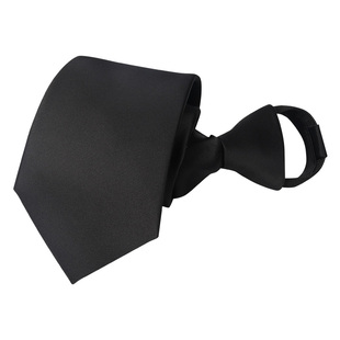 黑色领带男 正装 商务职业男士西装手打免打拉链一易拉得领带条纹