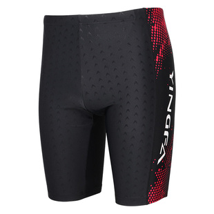 英发泳裤男士竞速五分男款专业训练速干仿鲨鱼皮大码及膝游泳裤