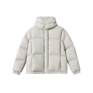 南乙NYHSUGOO 冬季新款2.0三防泡芙羽绒服男90白鸭绒连帽外套3891