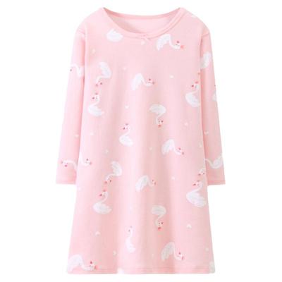全棉~女童睡裙春秋儿童纯棉睡衣公主裙女孩长袖裙子大童家居亲子