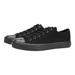 feiyue/飞跃全黑休闲布鞋时尚低帮纯黑色男鞋复古经典运动帆布鞋