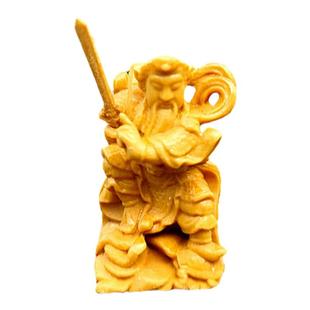 木雕真武大帝高6厘米黄杨木手工雕刻中式供奉佛像玄天上帝精雕