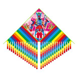 新款小多尾风筝新款卡通动漫彩条多尾儿童初学者微风易飞户外风筝