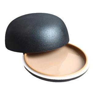 金石印坊精品黑色磨砂高盖印泥盒印泥缸 瓷缸加固防震包装