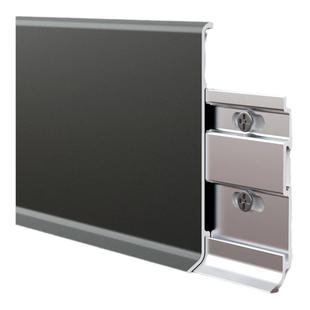 美通铝合金踢脚线不锈钢超薄轻奢双层金属地脚线实木北欧角线包邮