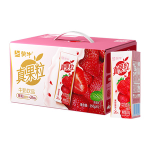 7月产 蒙牛真果粒黄桃味250g*12盒整箱牛奶饮品学生早餐奶旗舰店