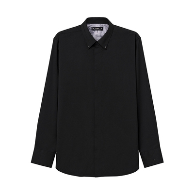 JDV商场同款黑色基础款正装衬衫