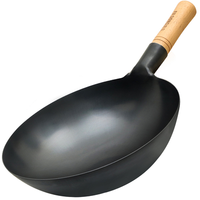 章丘工艺锻打炒锅不粘家用氮化锅