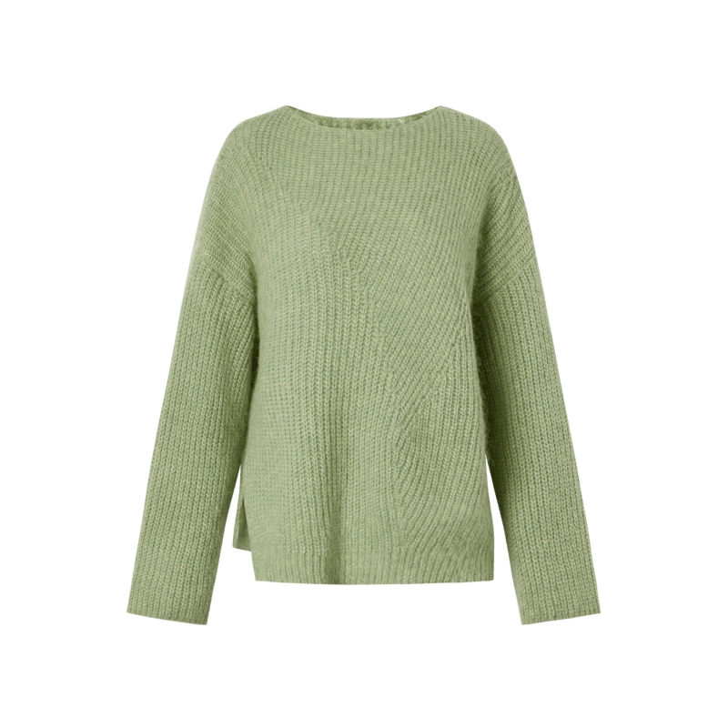 MOISSAC摩萨克马海毛慵懒休闲oversize套头毛衫毛衣针织衫女