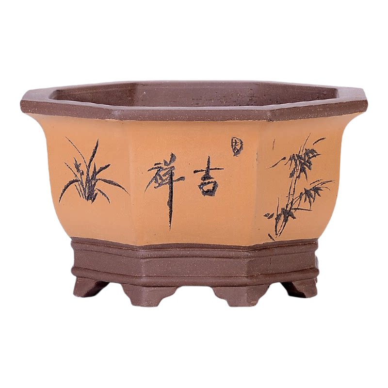 宜兴紫砂花盆简约厂家直销一件批