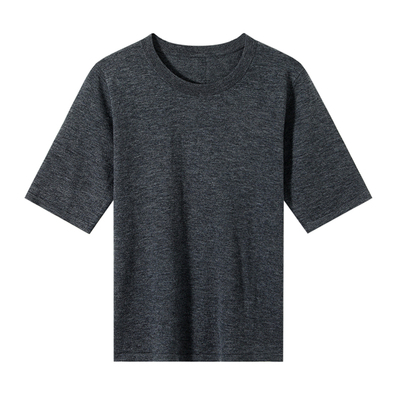 60支超细羊毛针织短袖t恤女薄款