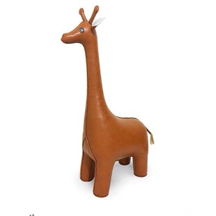 超大创意长颈鹿动物坐凳皮质玩偶换鞋凳狮子大象卡通座椅河马凳子